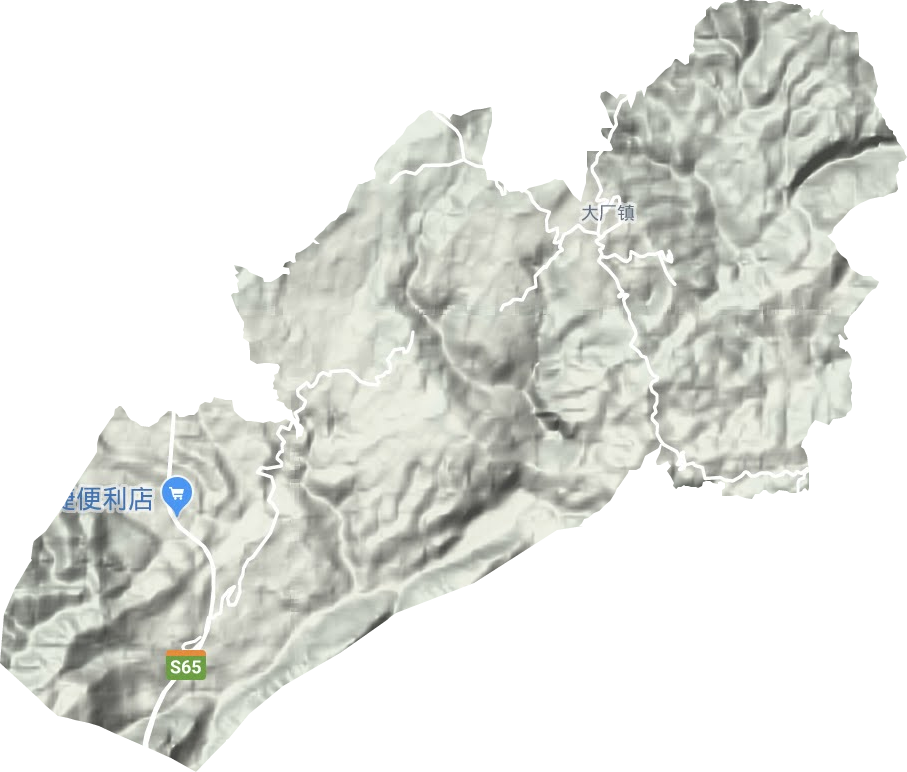 大厂镇地形地图