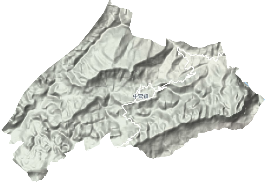 中营镇地形地图