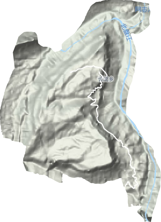 长流乡地形地图