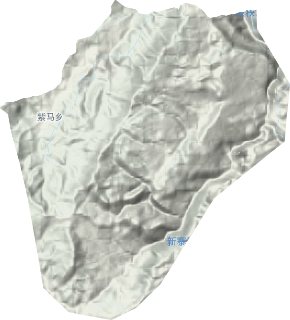 紫马乡地形地图