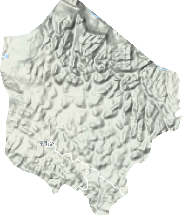 平街乡地形地图
