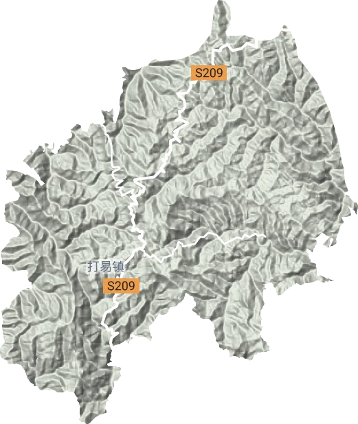 打易镇地形地图