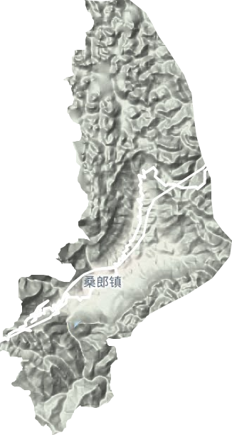 桑郎镇地形地图