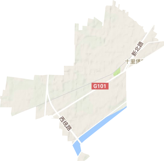 十里堡镇地形地图