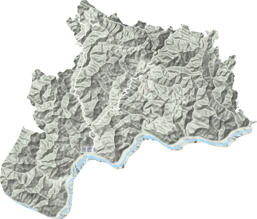 蔗香镇地形地图