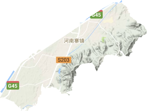 河南寨镇地形地图