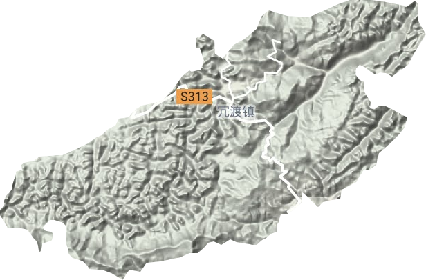 冗渡镇地形地图