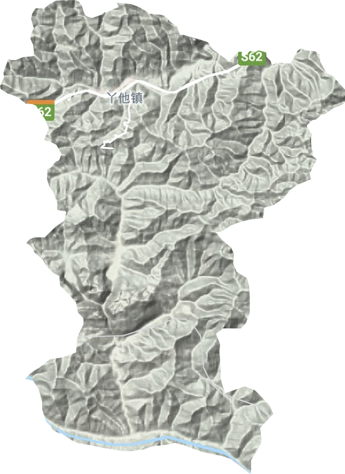 丫他镇地形地图