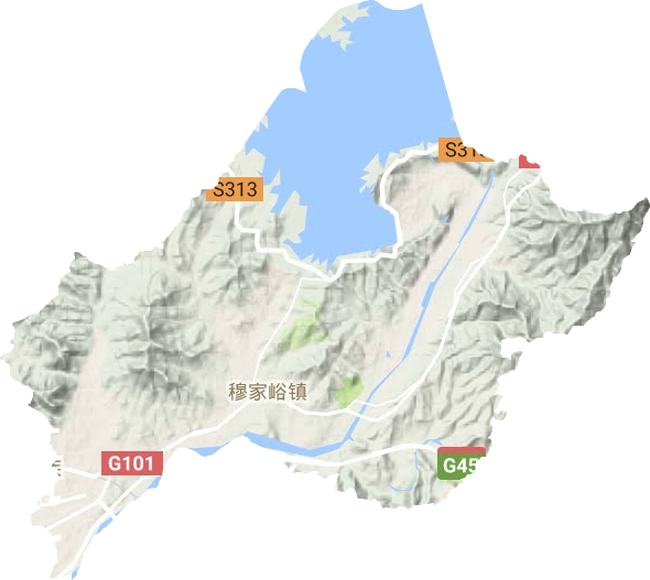 穆家峪镇地形地图