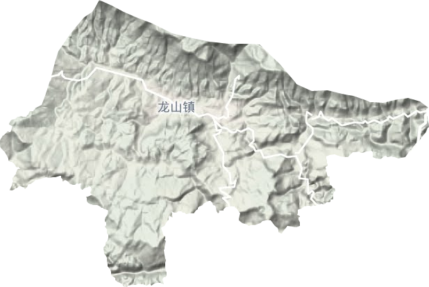 龙山镇地形地图