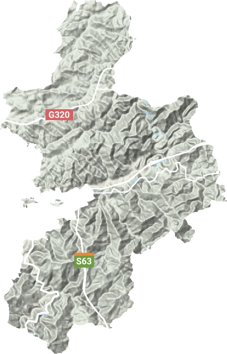 三棵树镇地形地图