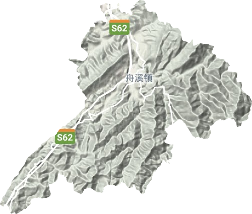 舟溪镇地形地图