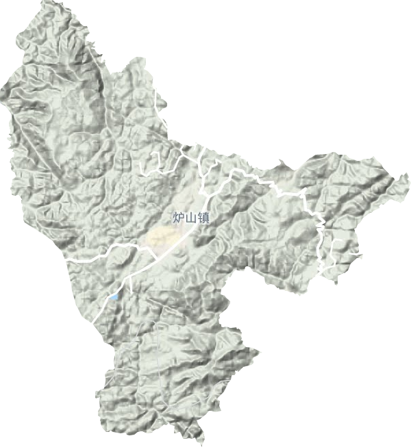 炉山镇地形地图