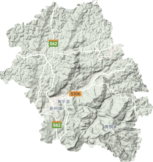 新州镇地形地图