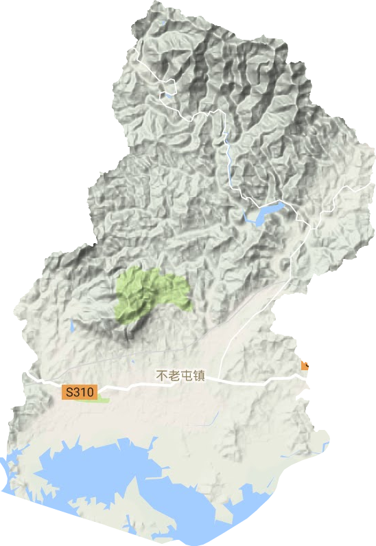 不老屯镇地形地图