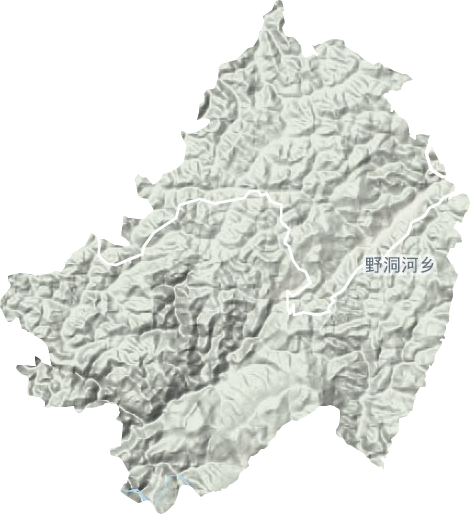 野洞河镇地形地图