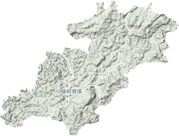 杨柳塘镇地形地图