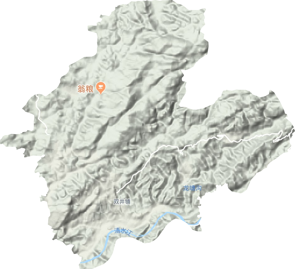 双井镇地形地图