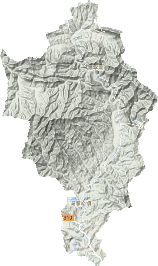 冯家峪镇地形地图