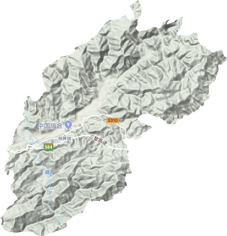 桐林镇地形地图