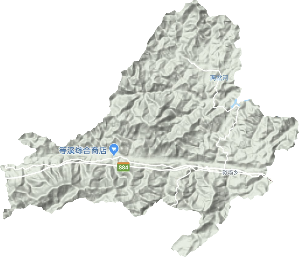 款场乡地形地图