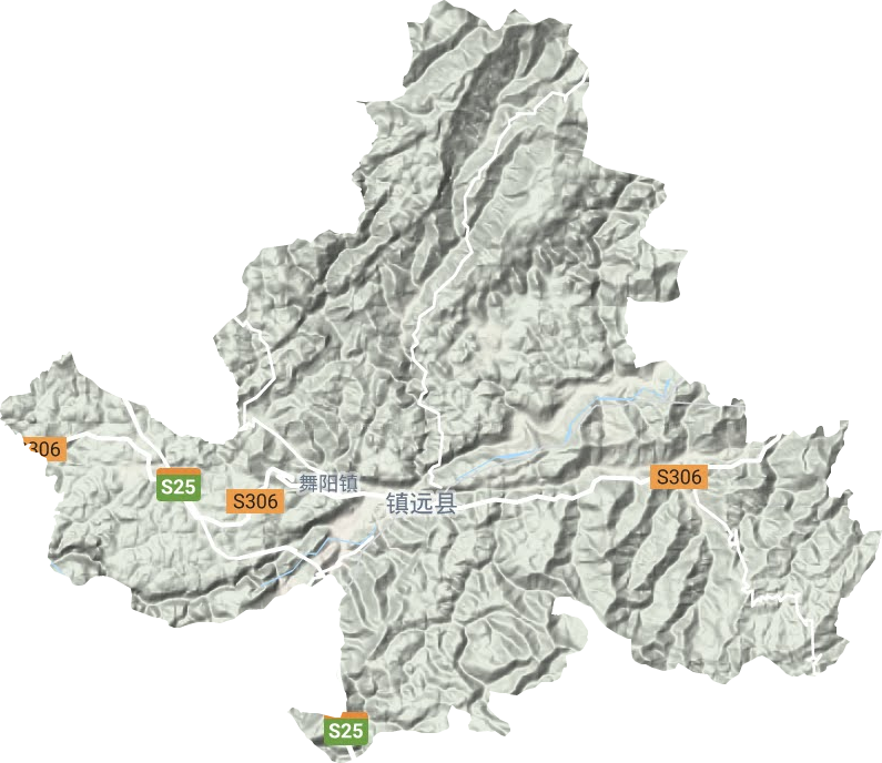 舞阳镇地形地图