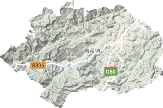 青溪镇地形地图