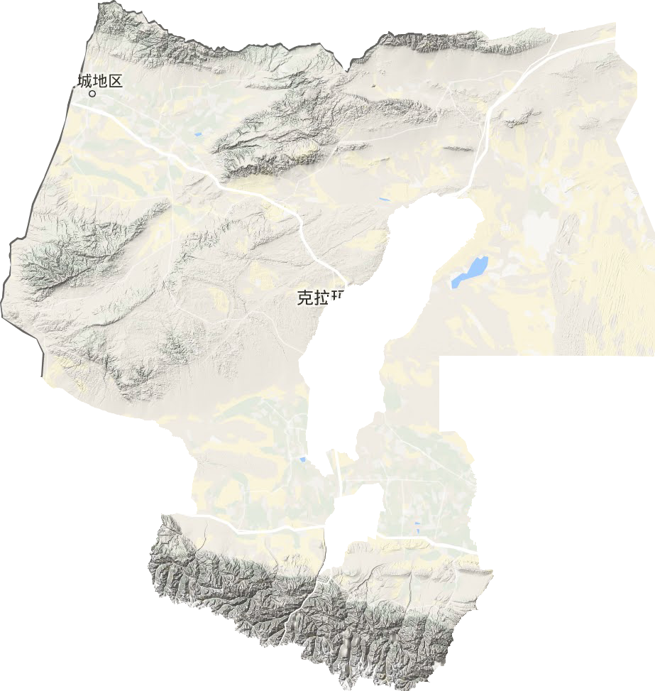 塔城地区地形地图