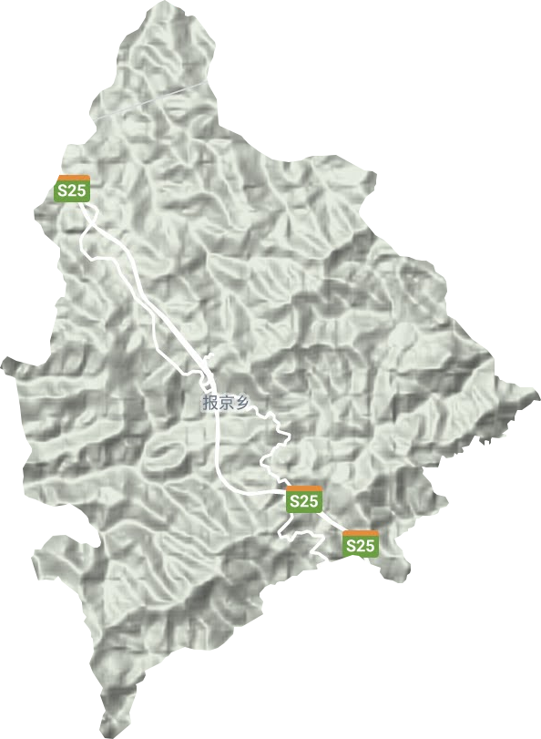 报京乡地形地图