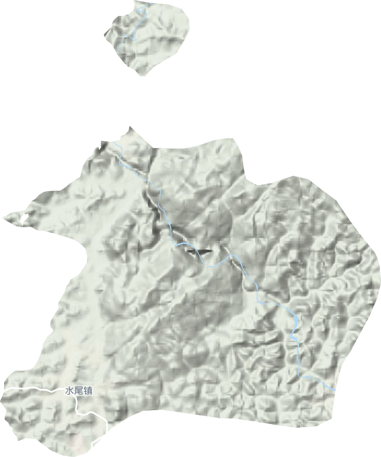 水尾镇地形地图