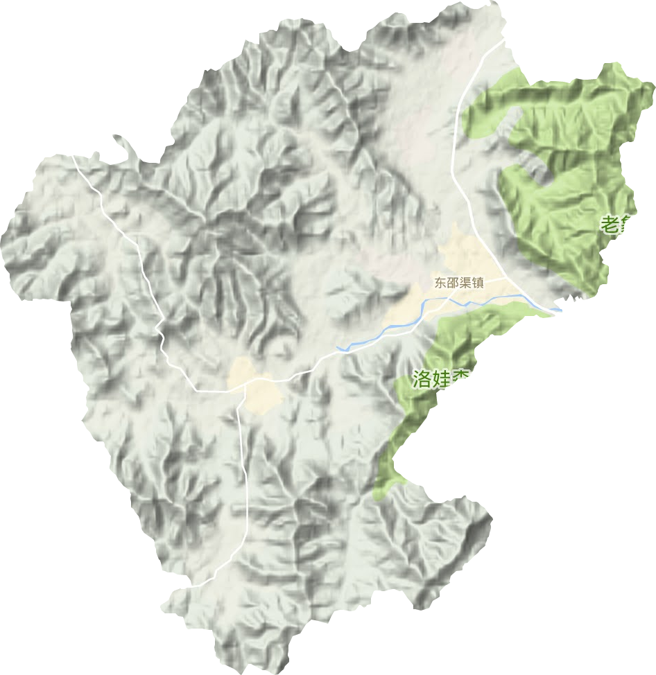 东邵渠镇地形地图