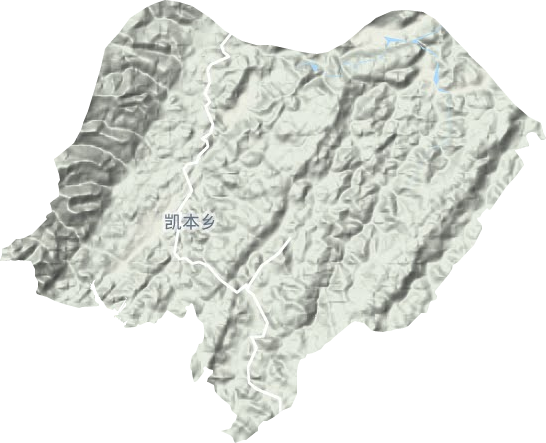 凯本镇地形地图