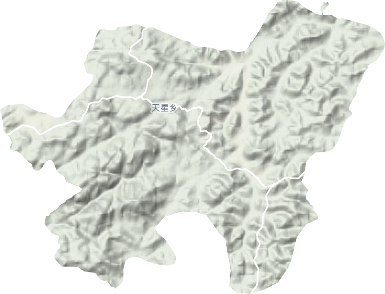 天星乡地形地图