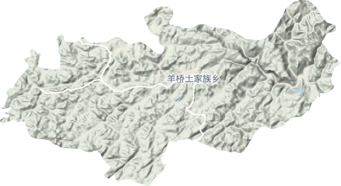 羊桥乡地形地图