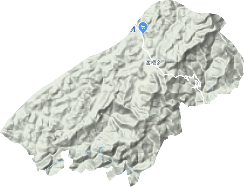 客楼镇地形地图