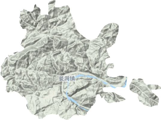 瓮洞镇地形地图