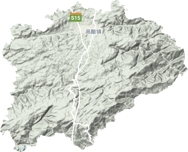 高酿镇地形地图
