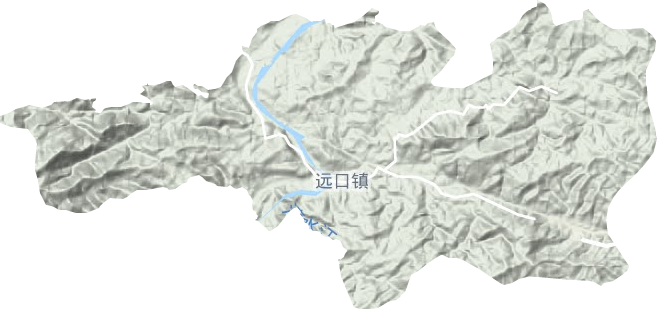 远口镇地形地图