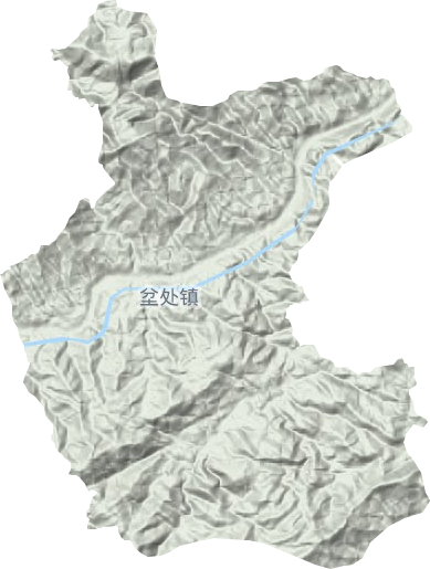 坌处镇地形地图