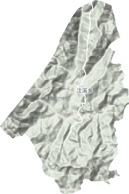 注溪乡地形地图