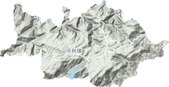 平秋镇地形地图
