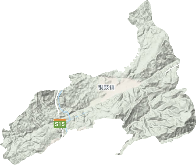 铜鼓镇地形地图