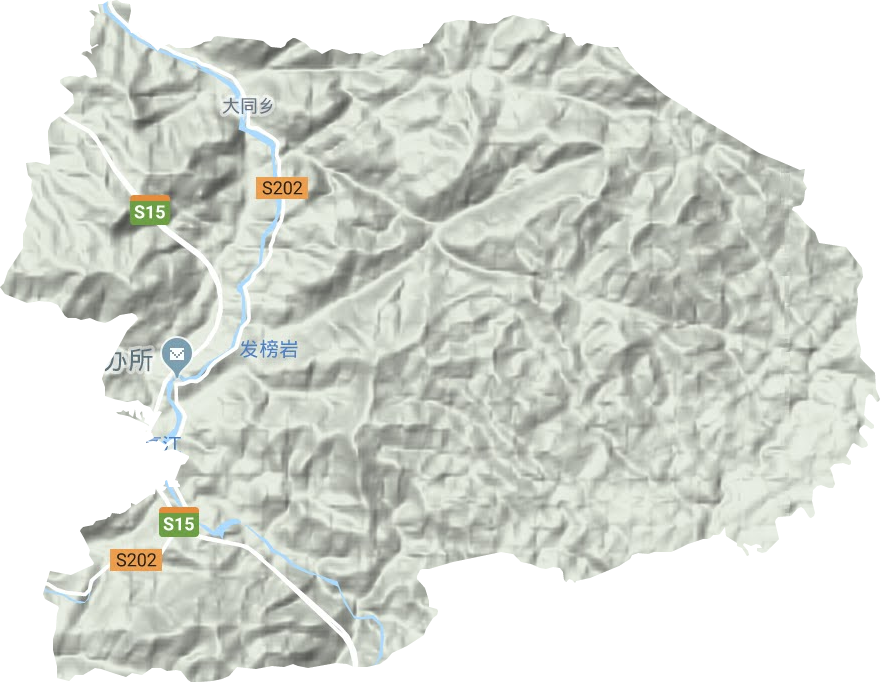大同乡地形地图