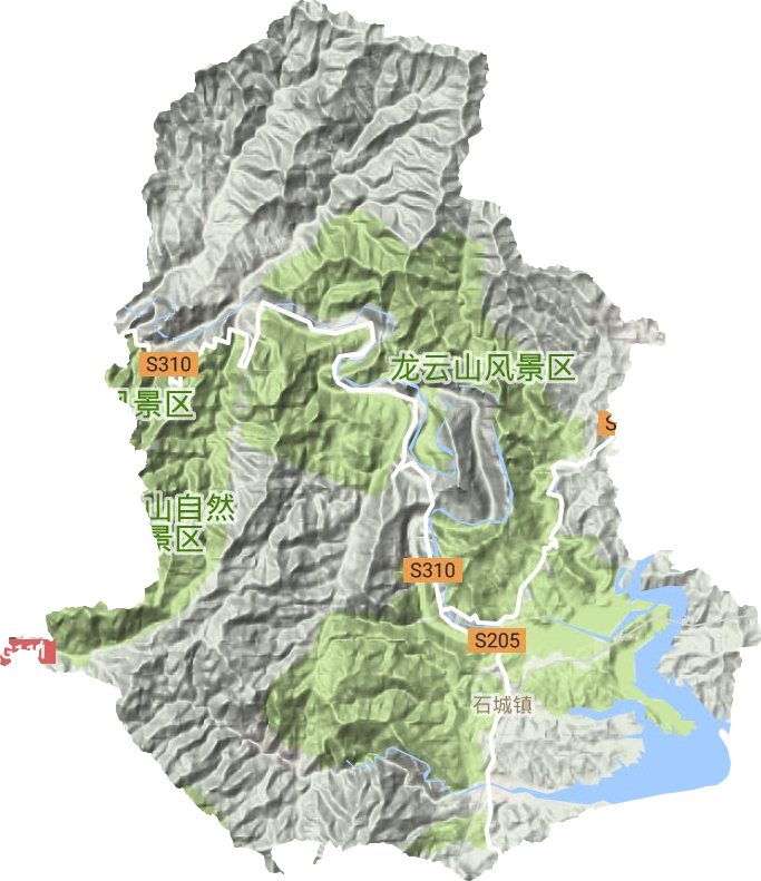 石城镇地形地图