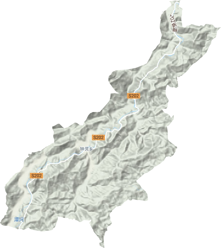 钟灵乡地形地图