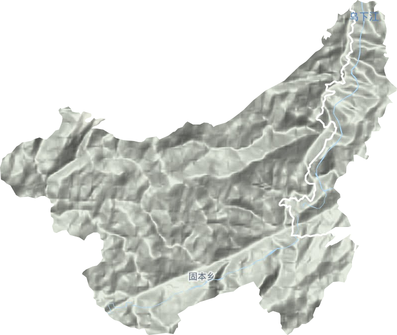 固本乡地形地图