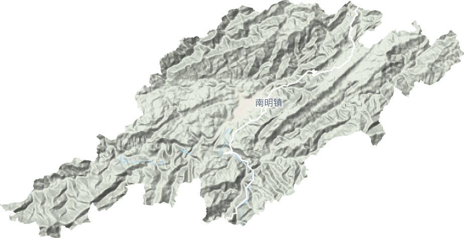 南明镇地形地图