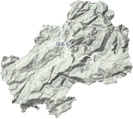 磻溪镇地形地图