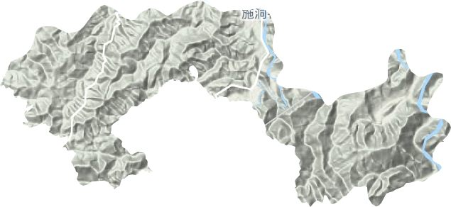 施洞镇地形地图