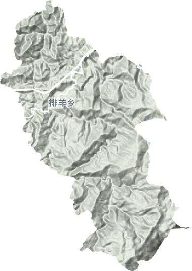排羊乡地形地图